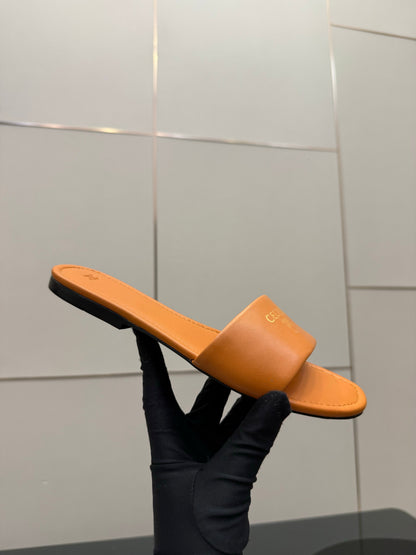 Celine Coast Mule Orange Calfskin 725654