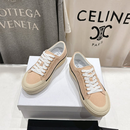 CELINE 25C Trainer Sneaker Sofr Apricot Canvas 236761
