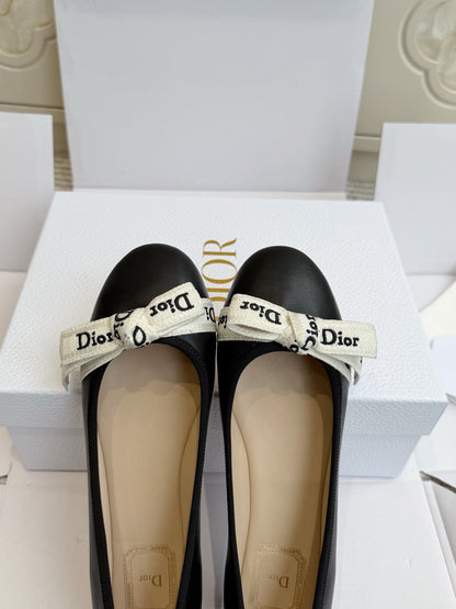 Dior 2026 J'Adior Ballet Flat Black Lambskin 717869