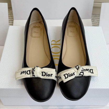 Dior 2026 J'Adior Ballet Flat Black Lambskin 717869