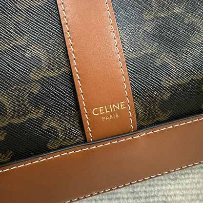 MEDIUM CABAS TRIOMPHE CANVAS 31.5 TAN CALFSKIN