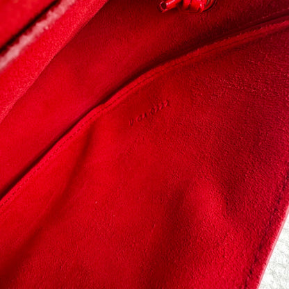 Celine Halfmoon Triomphe Small Bag 25cm Red Lambskin
