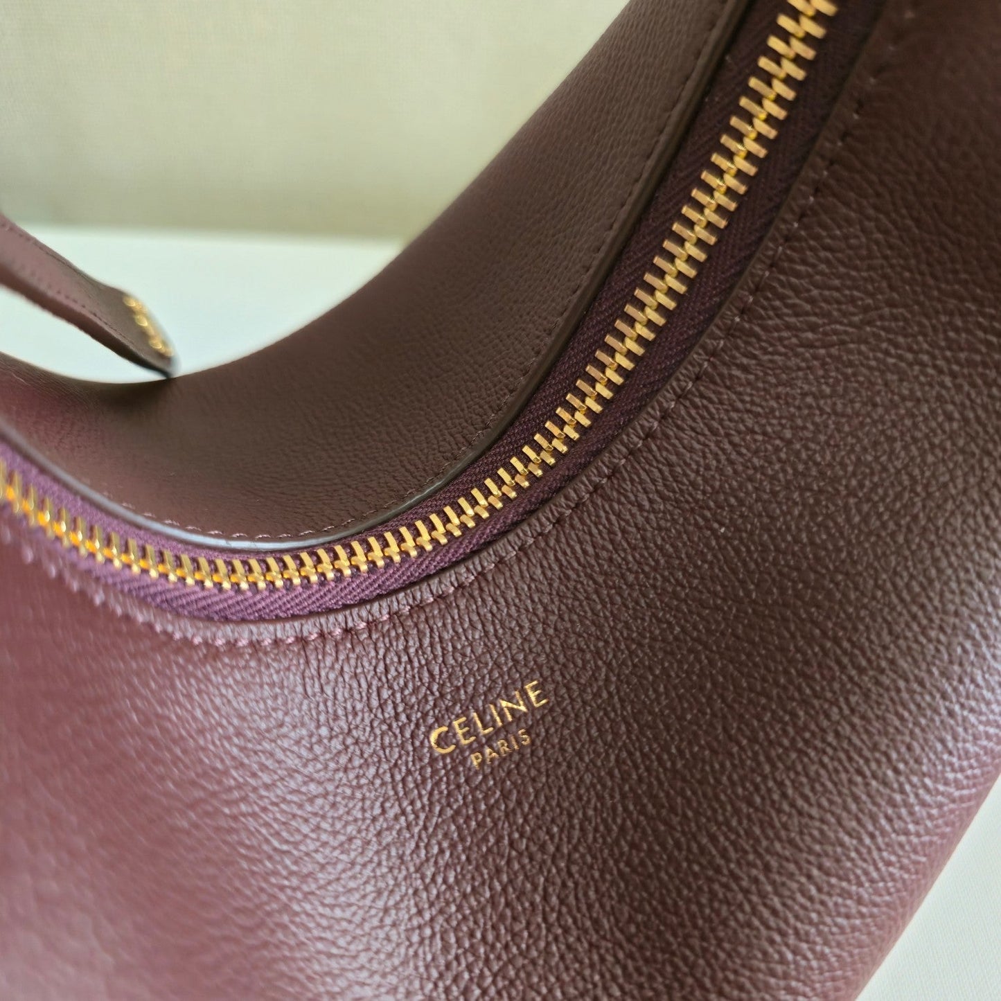 Celine Teen Lulu Bag Deep Burgundy Grained Calfskin