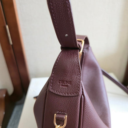 Celine Teen Lulu Bag Deep Burgundy Grained Calfskin