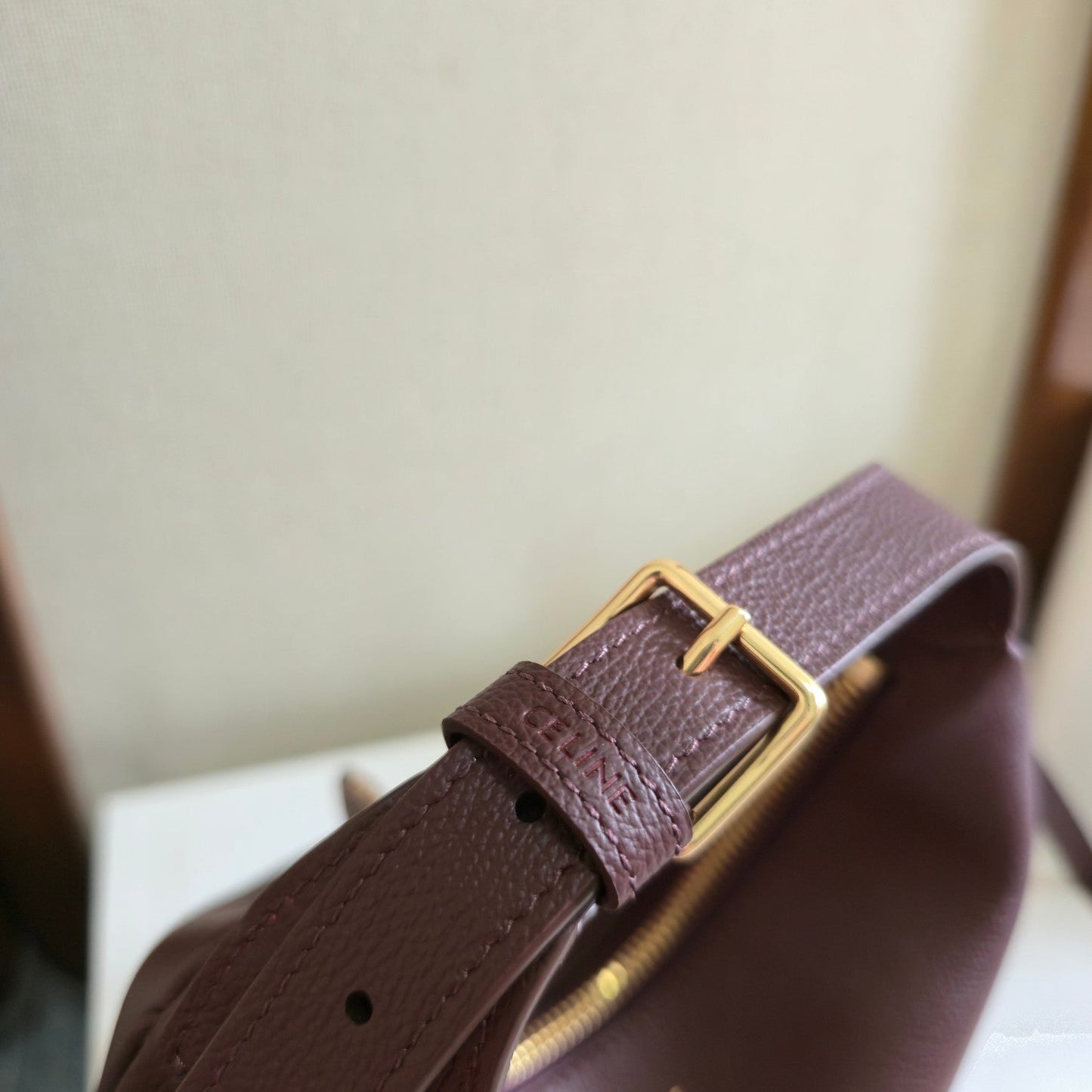 Celine Teen Lulu Bag Deep Burgundy Grained Calfskin