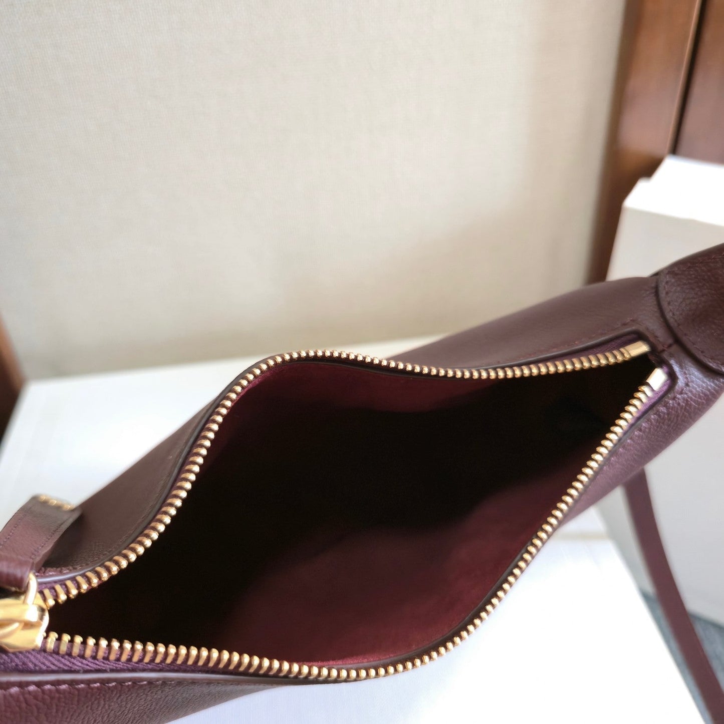Celine Teen Lulu Bag Deep Burgundy Grained Calfskin