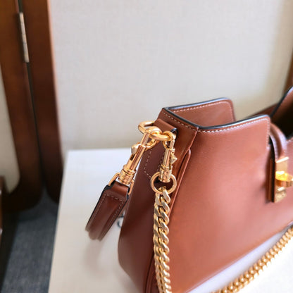 Celine Camille 16 Soft Shoulder Bag Smooth Brown Calfskin