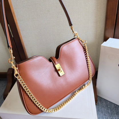 Celine Camille 16 Soft Shoulder Bag Smooth Brown Calfskin