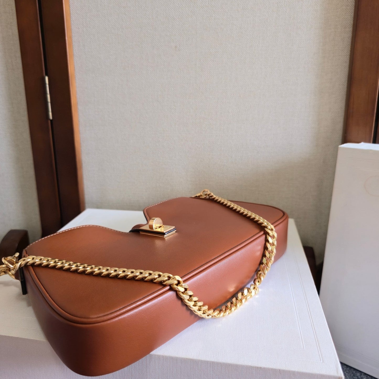 Celine Camille 16 Soft Shoulder Bag Smooth Brown Calfskin