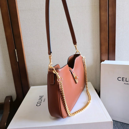 Celine Camille 16 Soft Shoulder Bag Smooth Brown Calfskin
