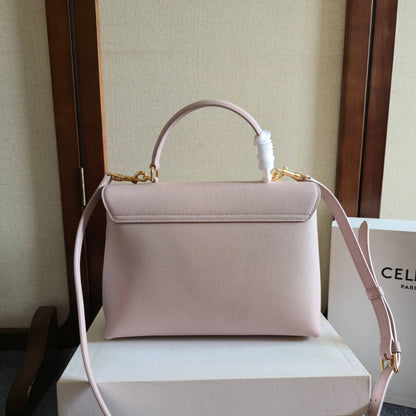 Celine Medium Nino Bag 25.5 Light Pink Grained Calfskin