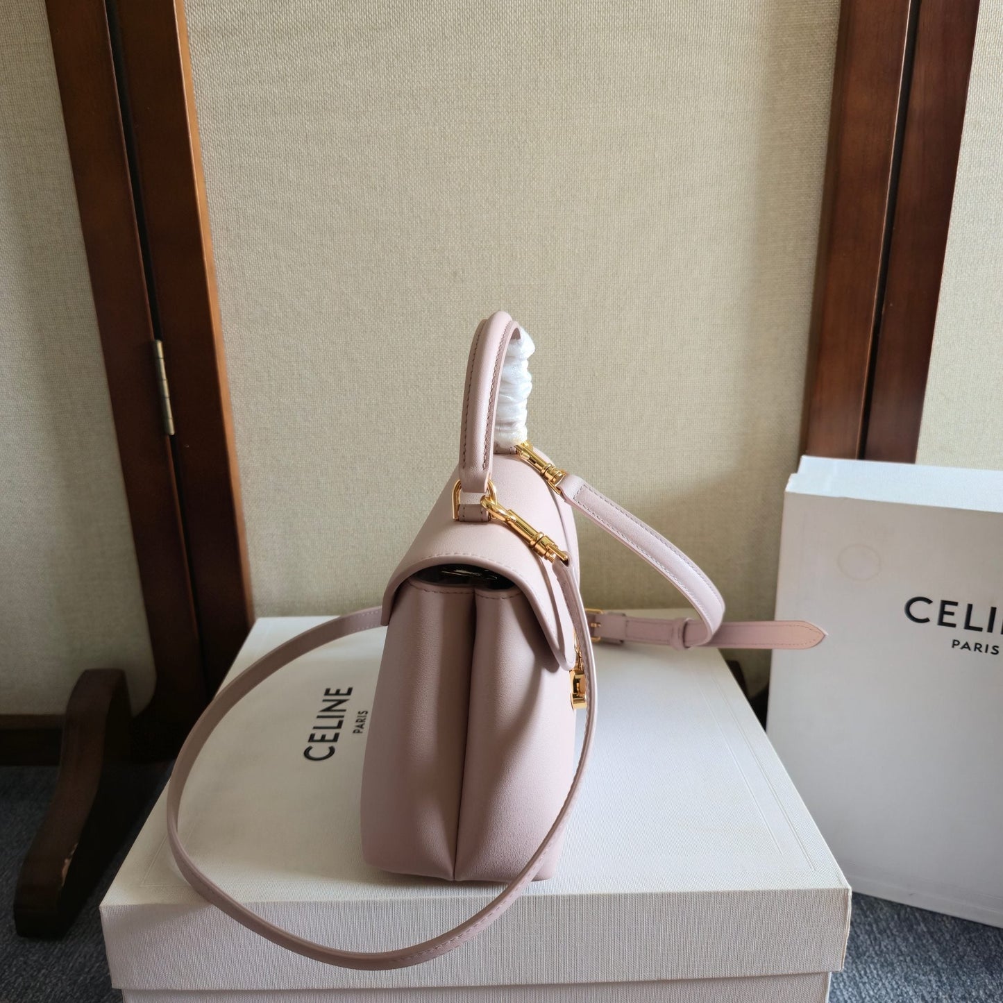 Celine Medium Nino Bag 25.5 Light Pink Calfskin