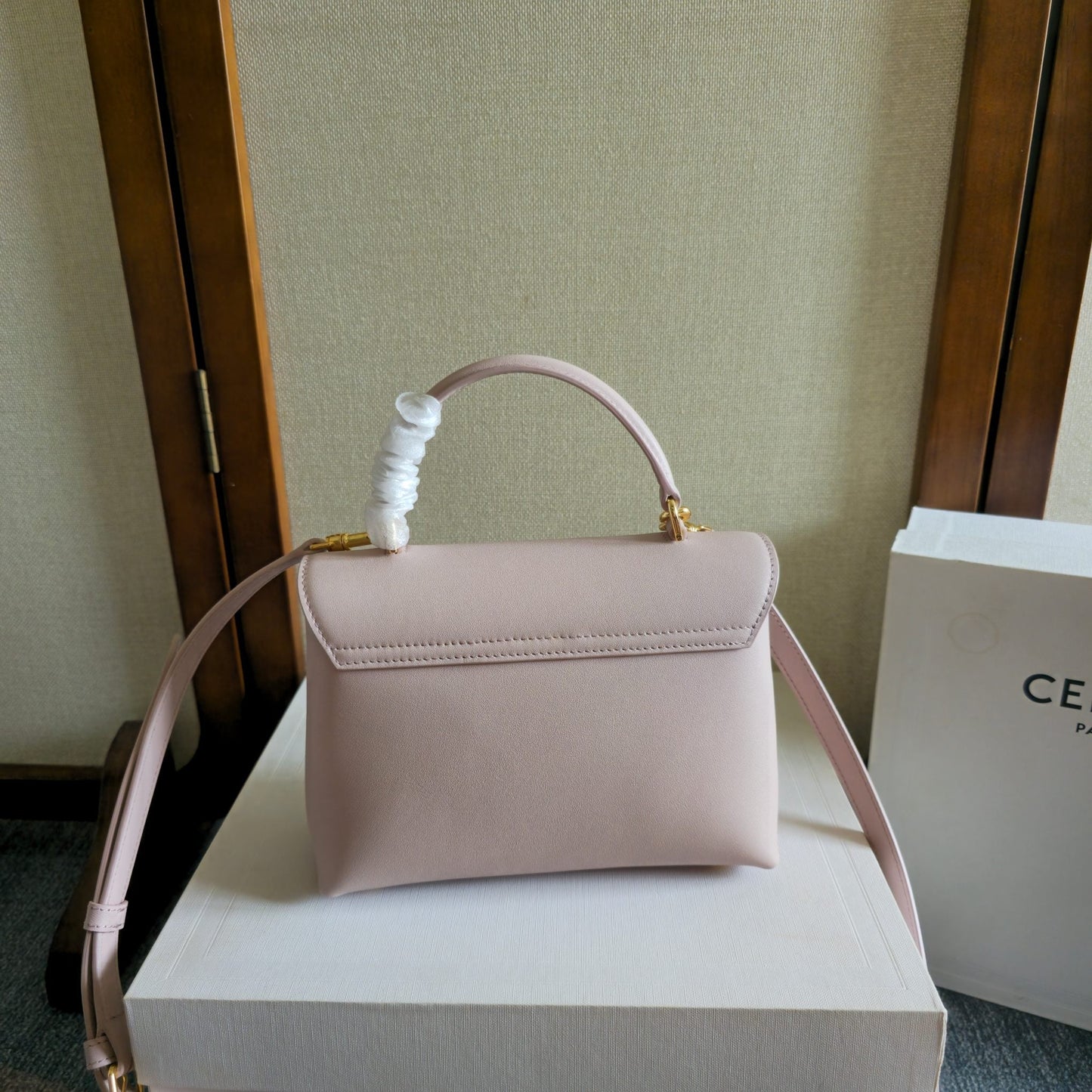Celine Medium Nino Bag 25.5 Light Pink Calfskin