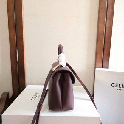Celine Medium Nino Bag 25.5 Burgundy Calfskin