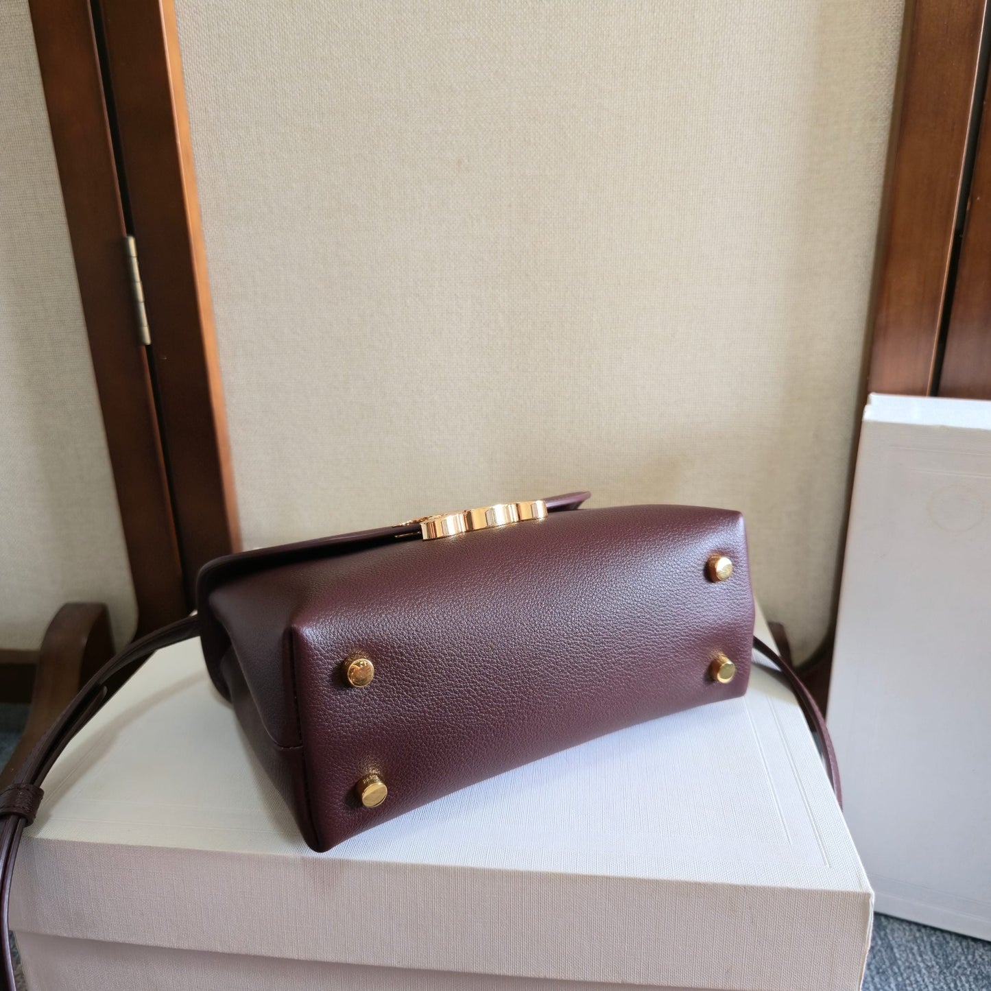 Celine Medium Nino Bag 25.5 Burgundy Calfskin