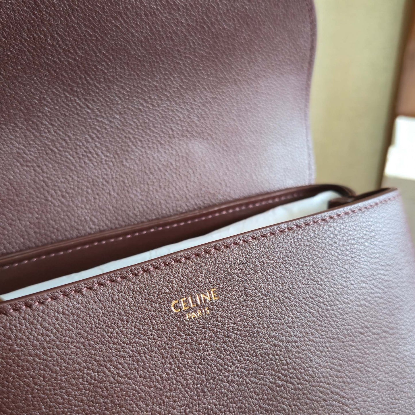 Celine Medium Nino Bag 25.5 Burgundy Calfskin
