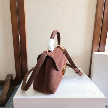 Celine Medium Nino Bag 25.5 Coffee Brown Cowhide