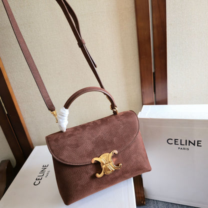 Celine Medium Nino Bag 25.5 Coffee Brown Cowhide