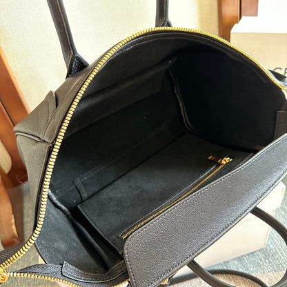 Celine Small Smiling New Luggage Black Lambskin