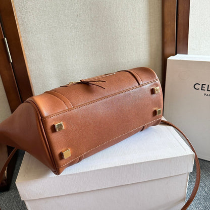 Celine Small Smiling New Luggage Light Brown Lambskin