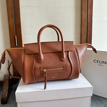Celine Small Smiling New Luggage Light Brown Lambskin