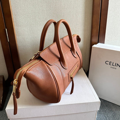 Celine Small Smiling New Luggage Light Brown Lambskin
