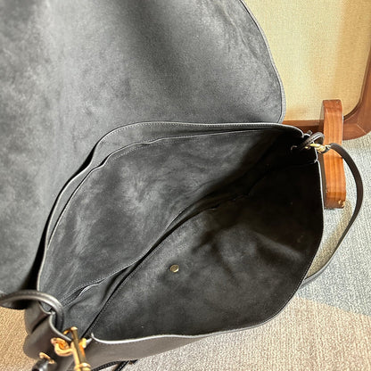 Celine Halfmoon Soft Triomphe Bag Black Lambskin