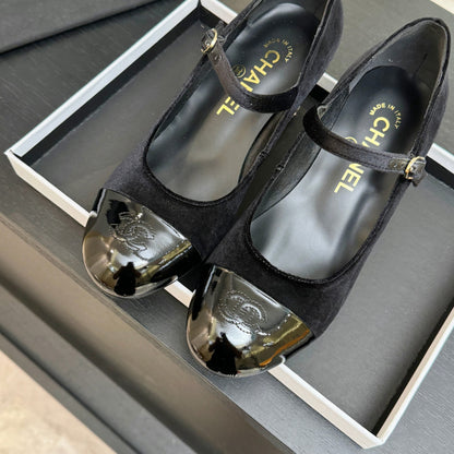 CC 2026 Mary Jane 65 Black Velvet Leather 700642
