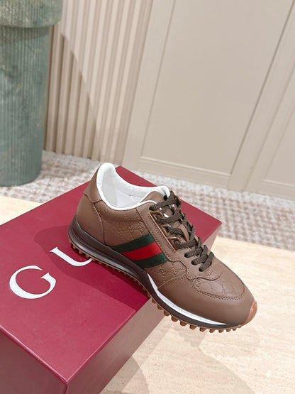 GG 26 Couple Sneakers Brown Cowhide 630702