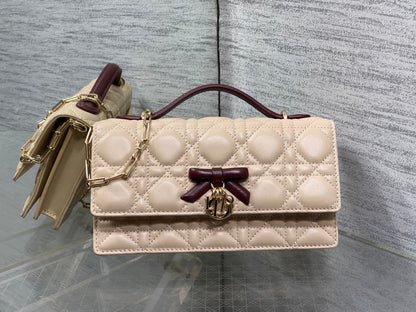 Dior 2026 My Dior Mini Bag Two-Tone Trench and Hermitage Red Lambskin 284083