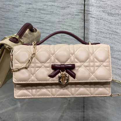 Dior 2026 My Dior Mini Bag Two-Tone Trench and Hermitage Red Lambskin 284083