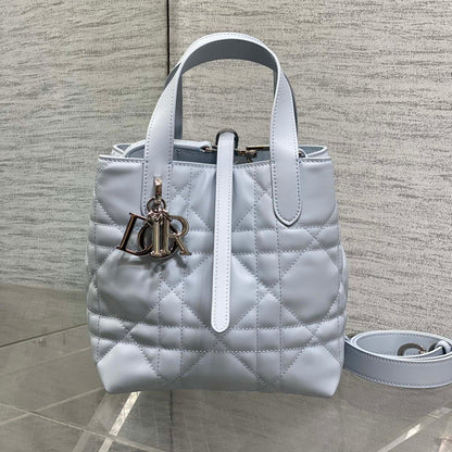 Dior 2026 Toujours Bag 18cm Glacier Blue Calfskin 284152