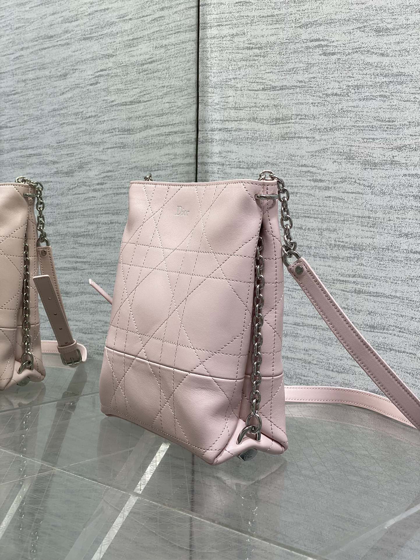 Dior 2026 Trianon Hobo Chain Bag 21cm Lambskin 289177
