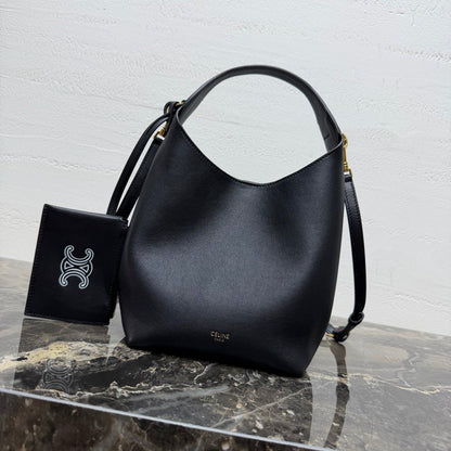 Celine Small Hobo Black Supple Smooth Calfskin