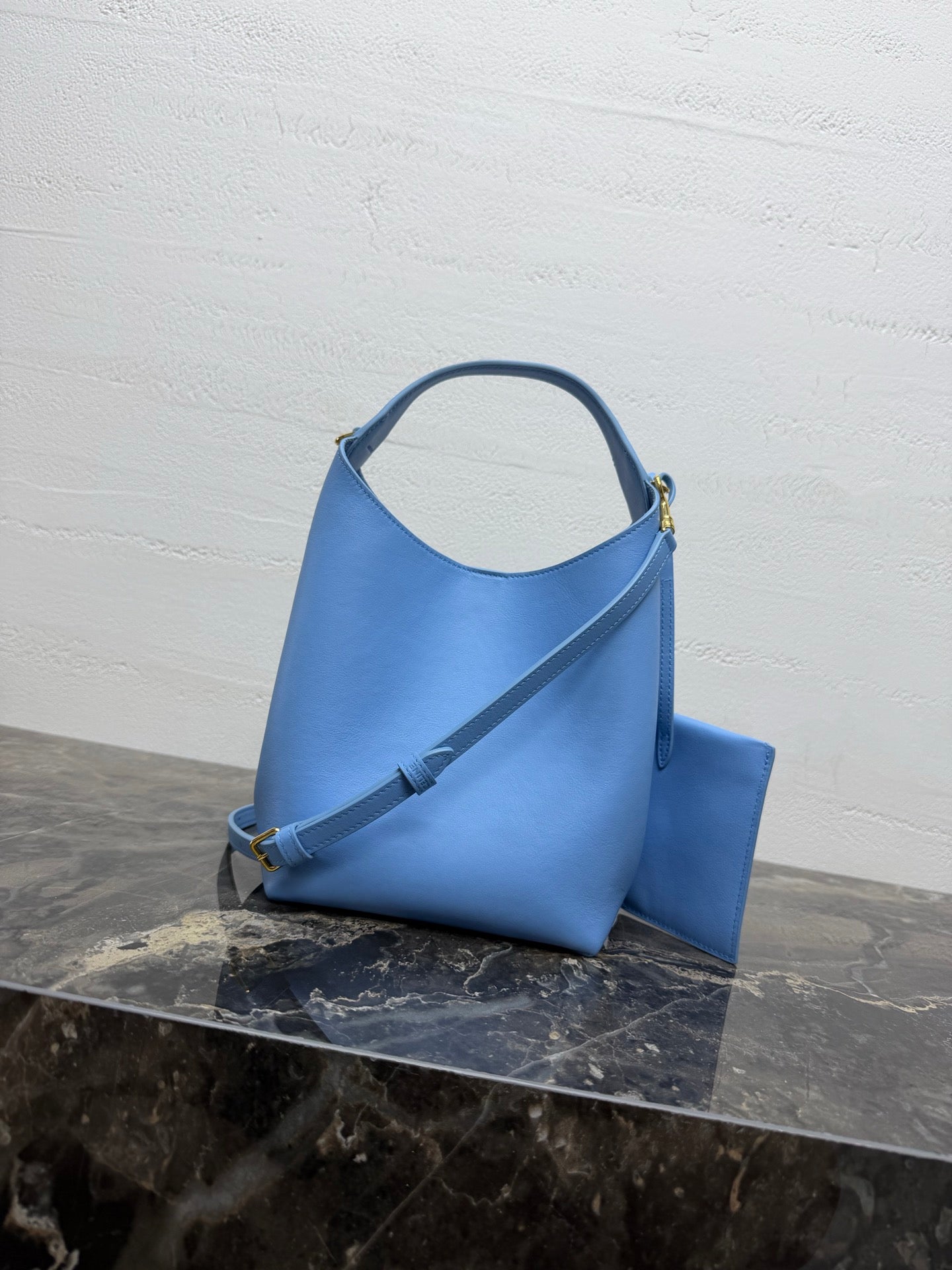 Celine Small Hobo Blue Supple Smooth Calfskin
