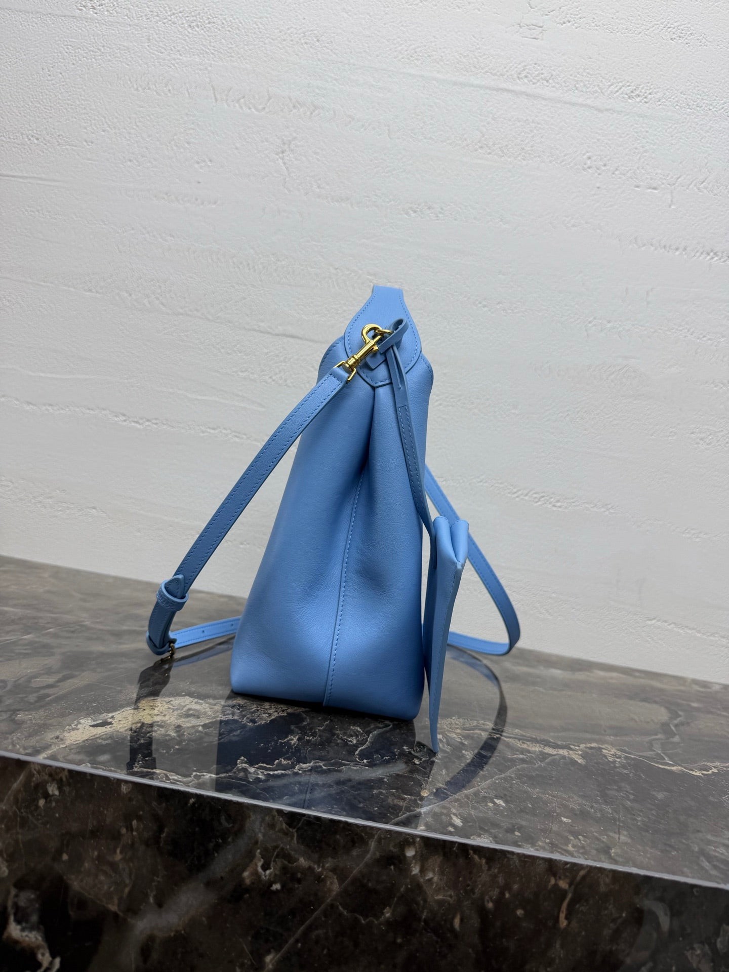 Celine Small Hobo Blue Supple Smooth Calfskin