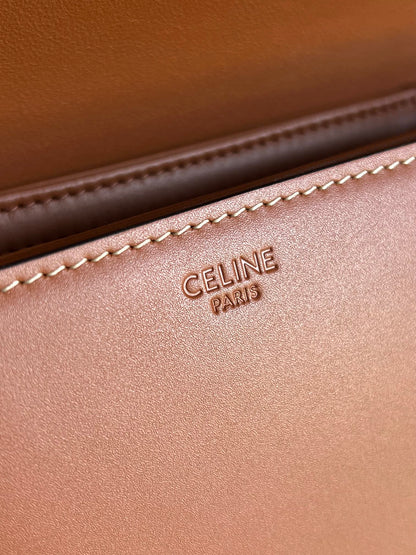 TEEN TRIOMPHE 18 ALL BROWN CALFSKIN GOLD HARDWARE