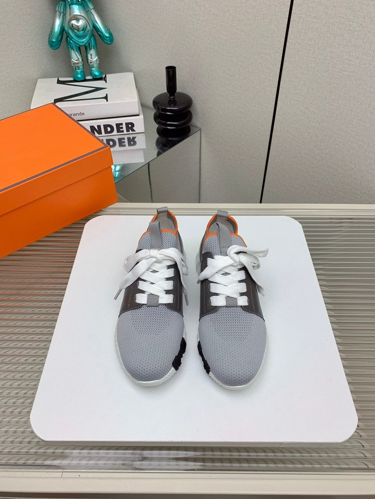 HM Depart Slip-on Sneaker In Grey Woven Fabric 106338