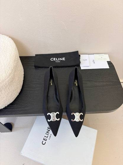 CELINE Pump Black Fabric 235702