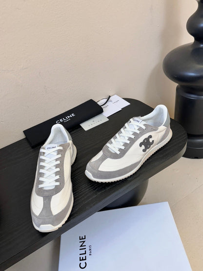 Celine Racer Low Top Sneaker Grey Suede Calfskin 606410