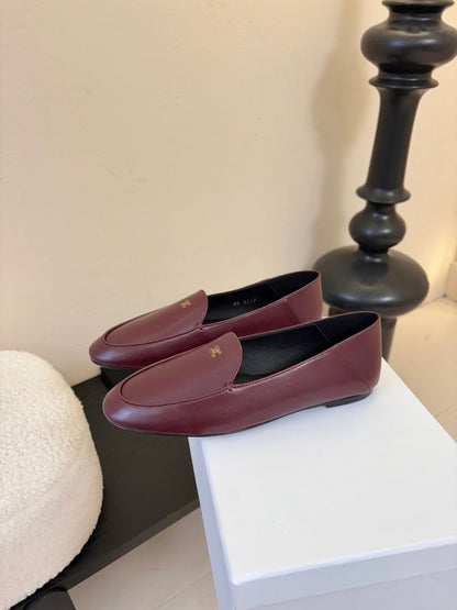 Celine Aura Loafer Burgundy Goatskin 606416