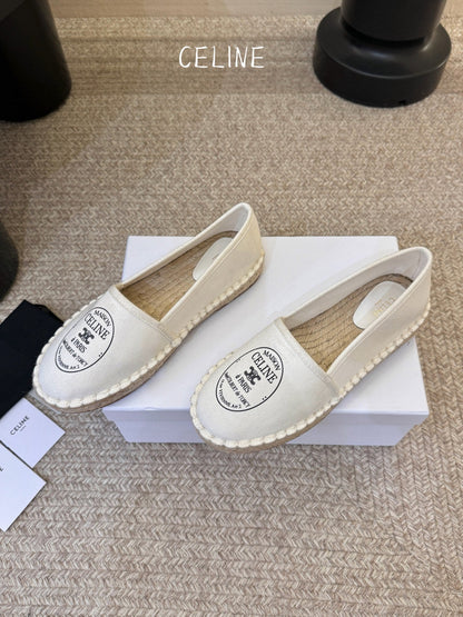 Celine Maison Espadrilles Ecru Canvas 835904