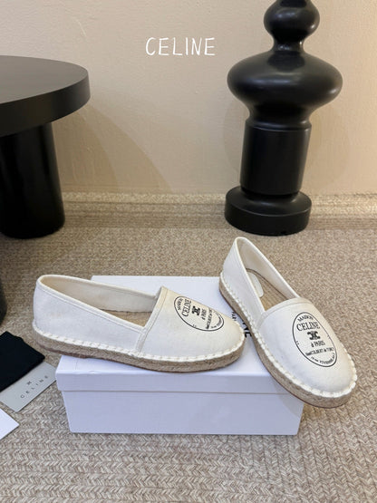 Celine Maison Espadrilles Ecru Canvas 835904