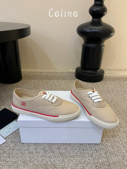 Celine Alan Sneaker Beige Canvas Suede 835907