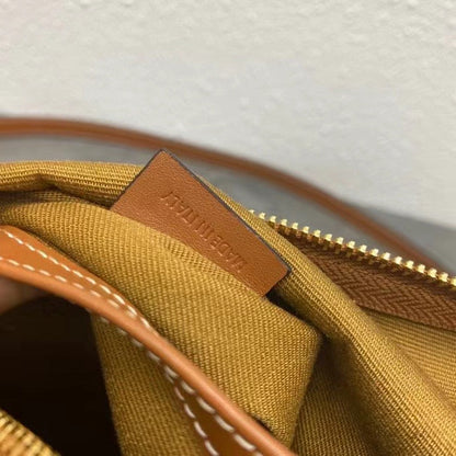 Celine Small Boston Bag Triomphe Black Brown Canvas & Calfskin