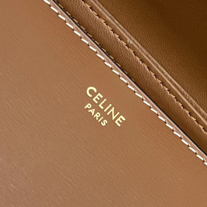Celine WOC Triomphe Brown Cowhide