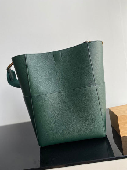 SANGLE SEAU BUCKET 25 BAG GREEN FOREST CALFSKIN