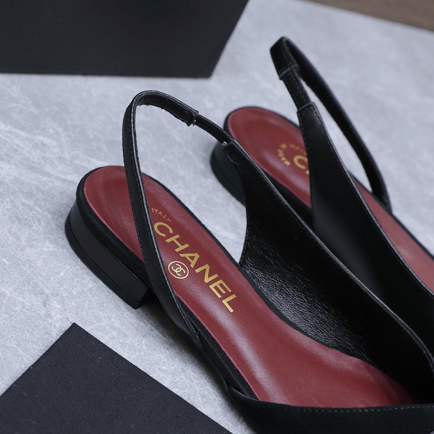 Chanel 2026 Slingback Black  Suede Leather 758406