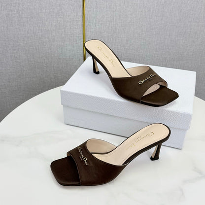 CD 26 High Heel Mule 75 Dark Brown Suede 620358