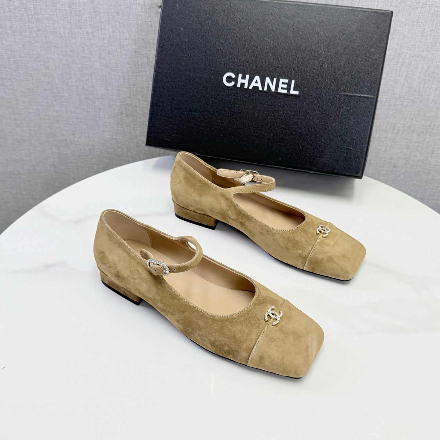 Chanel 2026 Mary Jane Ballet Flat Suede Sheepskin 904515